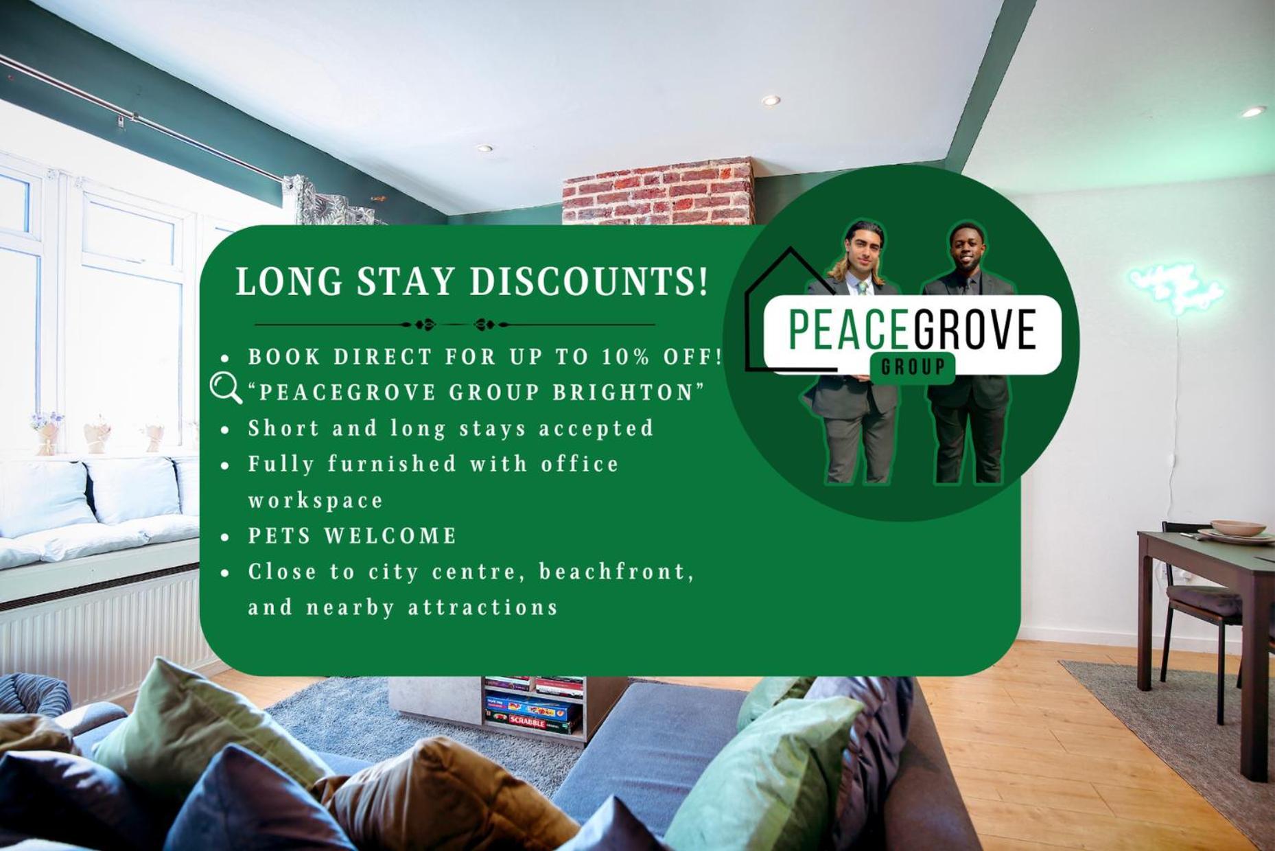 Three Bedroom House By Peacegrove Homes Short Lets & Serviced Accommodation Brighton With Free Wifi & Pet Friendly エクステリア 写真