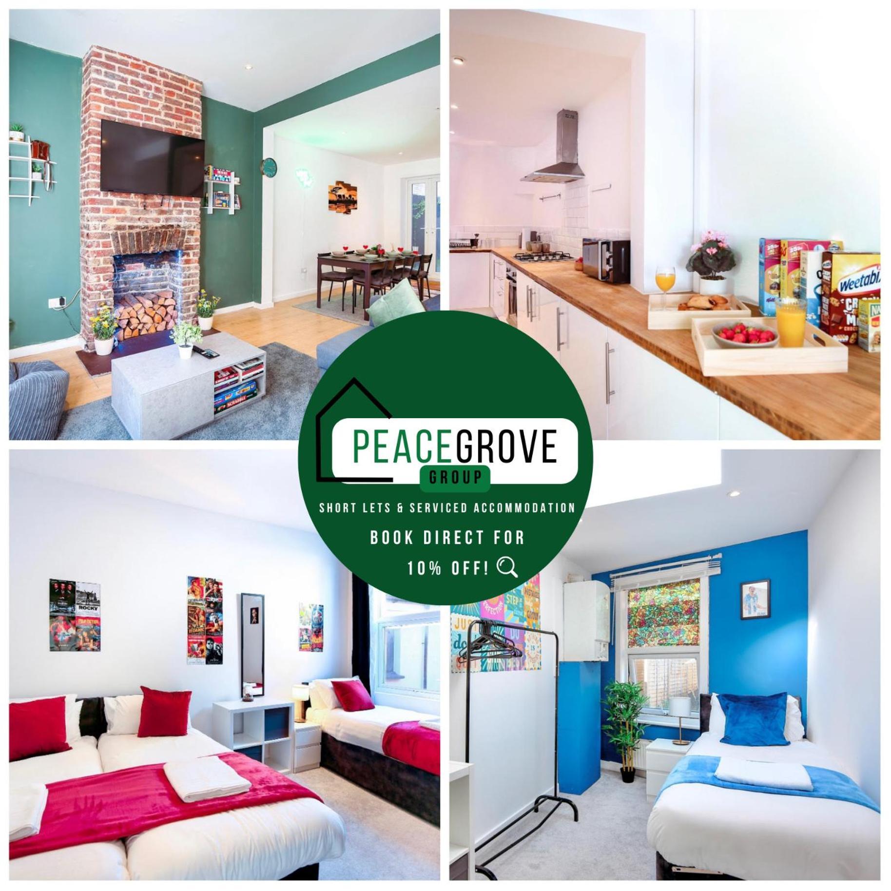 Three Bedroom House By Peacegrove Homes Short Lets & Serviced Accommodation Brighton With Free Wifi & Pet Friendly エクステリア 写真